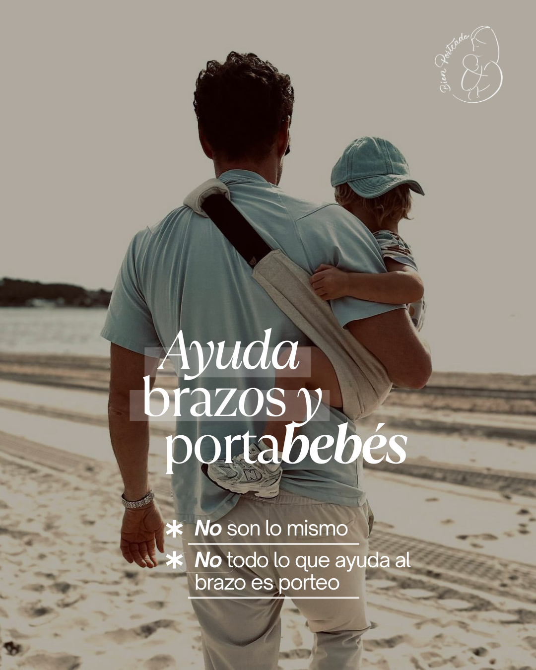 Ayuda brazos y portabebés: por qué no son lo mismo