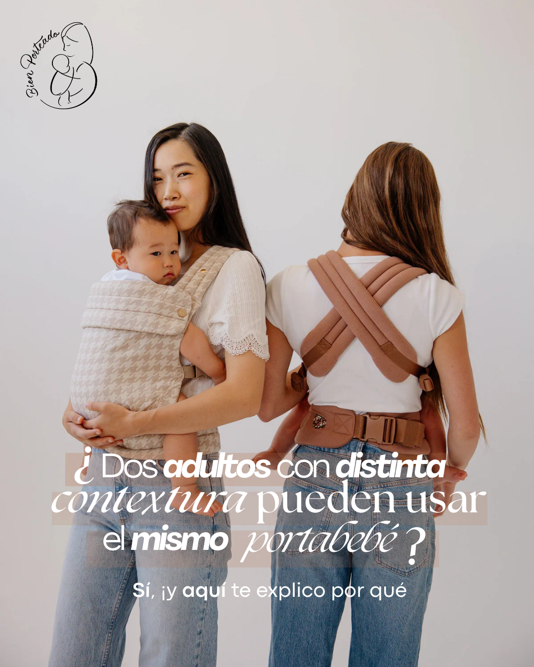 ¿Un mismo portabebé sirve para adultos con distintas contexturas?