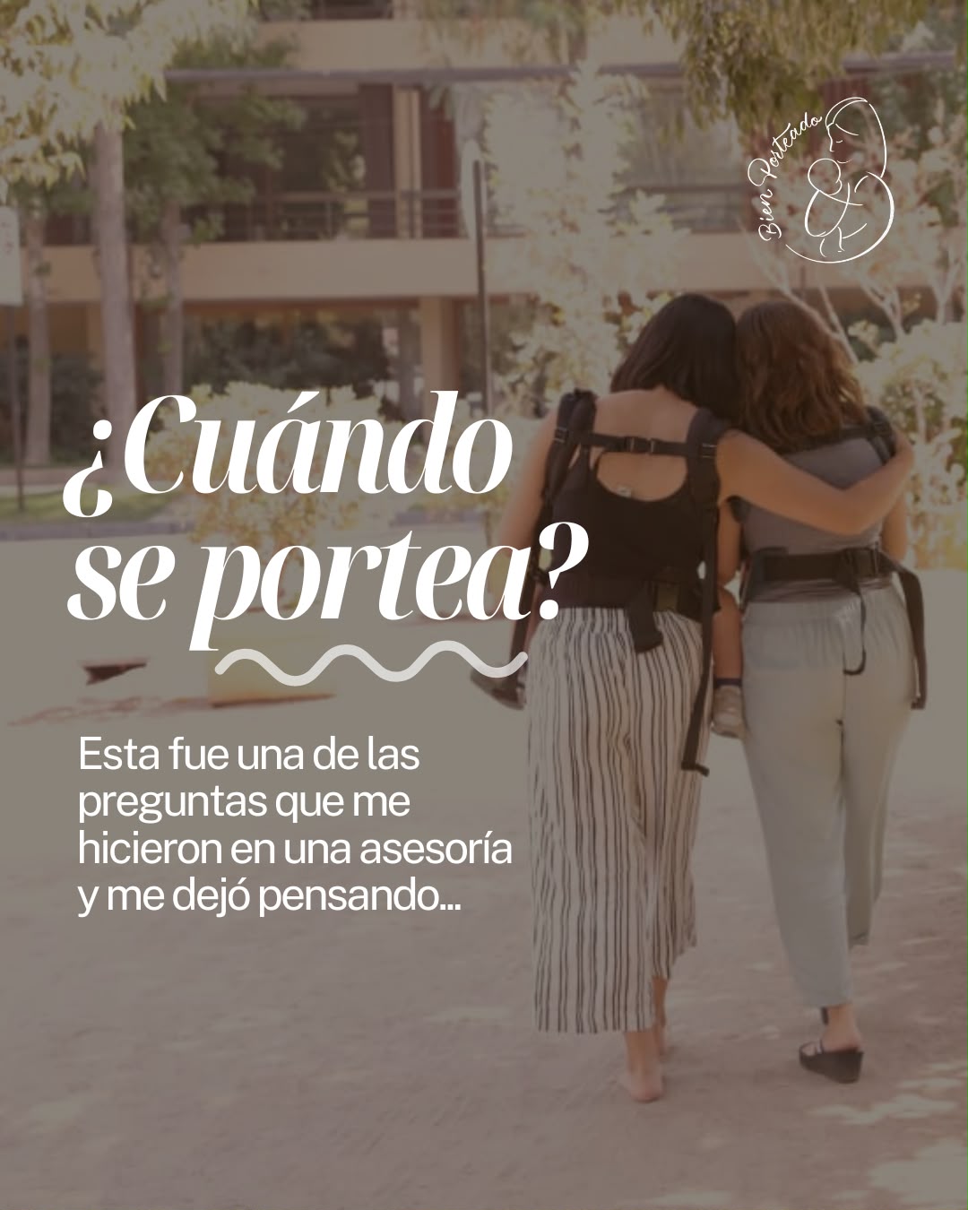 ¿Cuándo porteamos? El porteo en la vida cotidiana de las familias