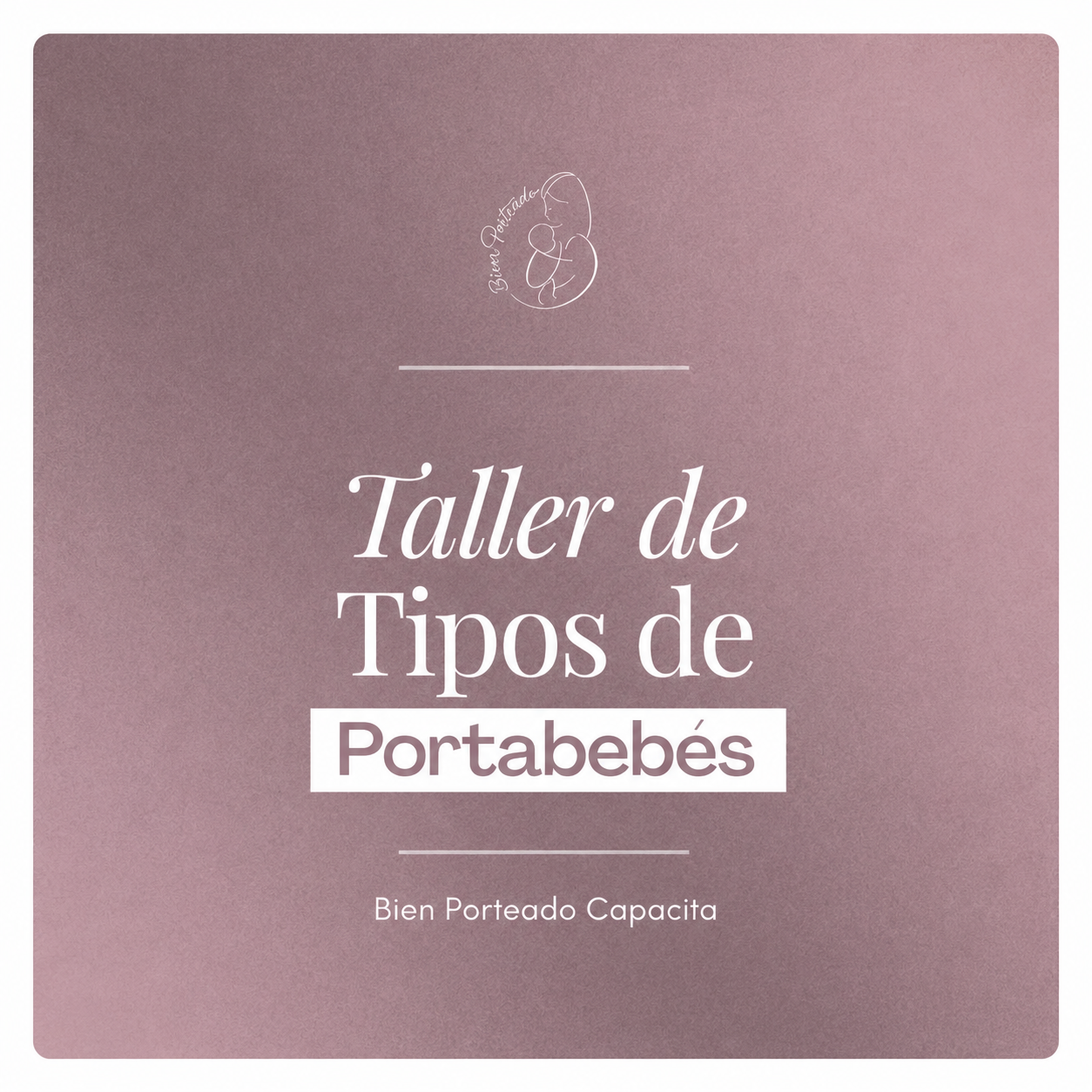 Taller online de Tipos de Portabebés